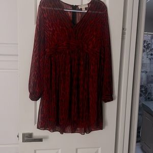 Michael Kors Red and Black Zhara Zebra Print Dress Women’s Red Black NWOT